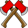 Double Hatchet Clip Art